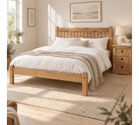 Seconique Maya Double Bed 4Ft 6 Solid Distressed Wax Pine Frame