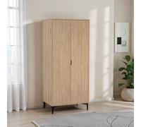 Seconique Miami 2 Door Wardrobe - Oak Effect/black