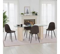Seconique Modena Dining Set with Athens Chairs in Brown Seconique Brown