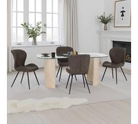 Seconique Modena Dining Set with Quebec Chairs in Brown Seconique Brown