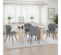 Seconique Modena Dining Set with Quebec Chairs in Grey Seconique Grey