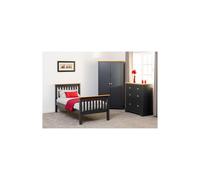 Seconique Monaco 3' Single Bed High Foot End in Dark Grey Seconique Dark Grey Single