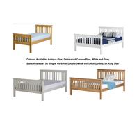 Seconique Monaco 3ft Single Bed - Distressed Pine