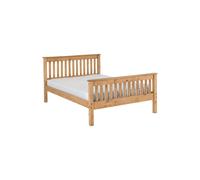 Seconique Monaco 4'6" Double Bed High Foot End in Natural Seconique Natural Double