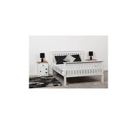 Seconique Monaco 4'6" Double Bed High Foot End in White Seconique White Double