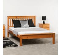 Seconique Monaco 4Ft6 Double Bed Low Foot End In Antique Pine