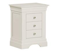 Seconique Multi Pack Of 2 - Bordeaux 3 Drawer Bedside Table - L38 X W64 X H50 Cm - Ivory