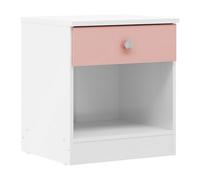 Seconique Multi Pack Of 2 - Denver 1 Drawer Bedside Table - L36 X W45.5 X H40 Cm - White/pink Gloss
