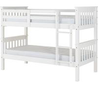 Seconique Neptune Double Sleeper White Bunk Bed - Size: Single - Wilko