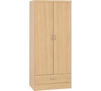 Nevada 2 Door 1 Drawer Wardrobe - Sonoma Oak