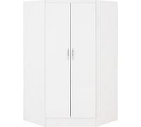 Seconique Nevada 2 Door Corner Wardrobe - White Gloss, White