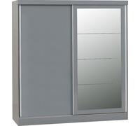 Seconique Nevada 2 Door Grey Sliding Wardrobe - Wilko
