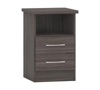 Seconique Nevada 2 Drawer Bedside in Black Seconique Black