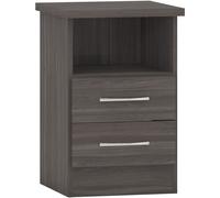 Seconique Nevada 2 Drawer Bedside in Black Wood Grain