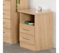 Nevada 2 Drawer Bedside - Sonoma Oak