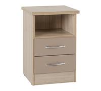 Seconique Nevada 2 Drawer Bedside in Taupe Seconique Taupe