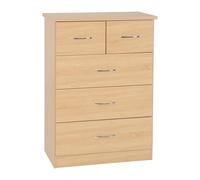 (3+2 Drawer Chest) Nevada Bedroom Furniture Range - Sonoma Oak Effect
