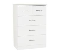 Nevada 3+2 Drawer Chest White Gloss