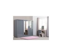 Seconique Nevada 3 Door Sliding Wardrobe in Grey Seconique Grey