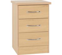 Seconique Nevada 3 Drawer Bedside in Sonoma Oak Effect