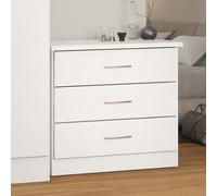 Seconique Nevada 3 Drawer Chest White High Gloss