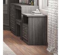 Seconique Nevada 2 Drawer Bedside - Black Wood Grain, Black