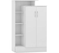 Seconique Nevada Petite Open Shelf Wardrobe White Gloss Finish