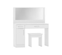 Seconique Nevada Vanity/Dressing Table Set in White Seconique White
