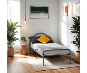 Seconique Nova 3Ft Single Bed Frame Silver Finish Metal