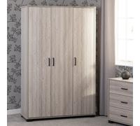 Seconique Oliver 3 Door Wardrobe Light Oak Effect