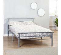 Orion 4ft6 Double Silver Metal Bed Frame Modern Home Bedroom Furniture Slatted