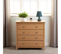 Oslo 4 Drawer Chest Seconique Natural One Size