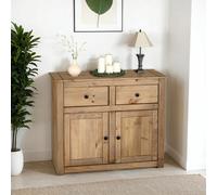 Seconique Panama 2 Door 2 Drawer Sideboard in Light Oak Seconique Light Oak