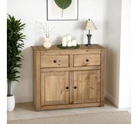 Seconique Panama 2 Door 2 Drawer Sideboard - Natural Wax, Brown