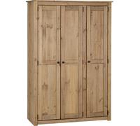 Seconique Panama 3 Door Triple Wardrobe - Mexican Pine