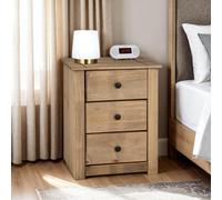 Seconique Panama 3 Drawer Bedside in Natural Seconique Natural