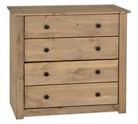 Seconique Panama 4 Drawer Chest in Natural Wax