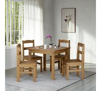 Seconique Panama 4 Seat Dining Set In Waxed Pine