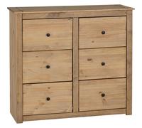 Seconique Panama 6 Drawer Chest in Natural Wax