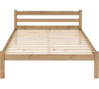 Seconique Panama 4'6" Bed - Natural Wax, Brown