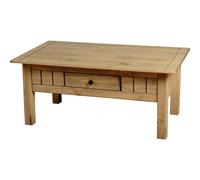 Seconique Panama Solid Waxed Pine 1 Drawer Coffee Table