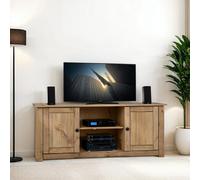Panama 2 Door 1 Shelf Flat Screen TV Unit Seconique Light Oak One Size