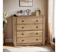Seconique Panama Waxed Pine 4 Drawer Chest