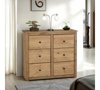 Seconique Panama Waxed Pine 6 Drawer Chest