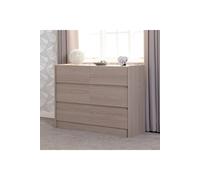 Seconique Paris 6 Drawer Chest - Smoked Ash Effect