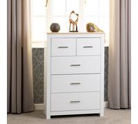 Portland 3+2 Drawer Chest Seconique White One Size