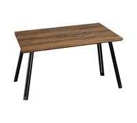 Seconique Quebec Straight Edge Dining Table in Medium Oak Effect, none