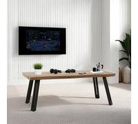 Seconique Quebec Wave Edge Coffee Table in Medium Oak Effect, none