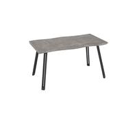 Seconique Quebec Wave Edge Dining Table in Concrete Effect, none