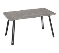 Seconique Quebec Wave Edge Dining Table in Concrete Effect